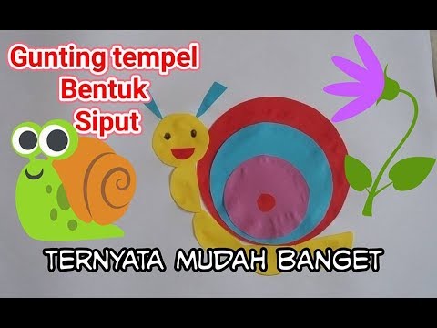  KREASI  PAUD GUNTING TEMPEL  SIPUT MUDAH BANGET YouTube