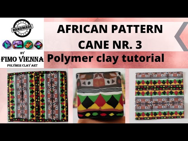 Polymer clay cane tutorial African pattern Nr. 3 class=