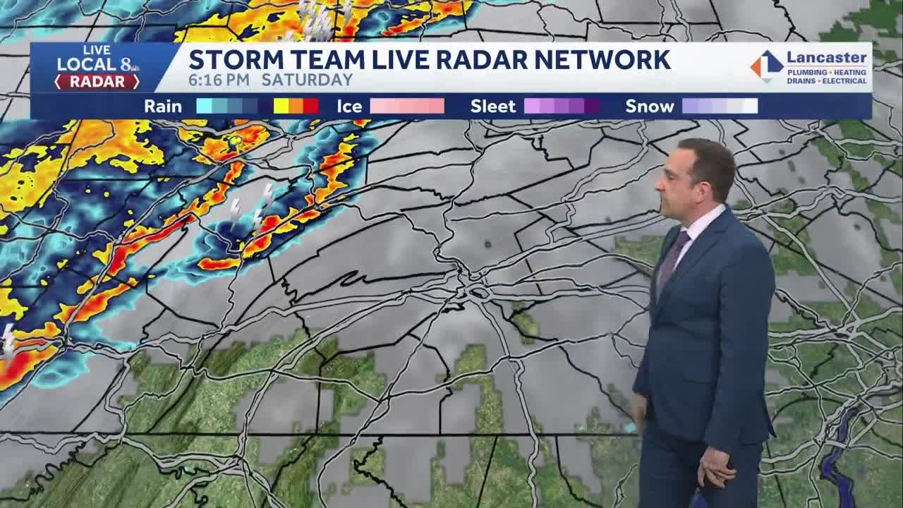 Showers & Storms Saturday Evening