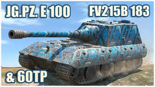Jagdpanzer E 100, 60TP & FV215b 183 • WoT Blitz Gameplay