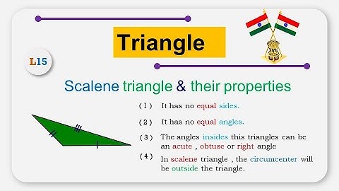 Scalene triangle & their properties