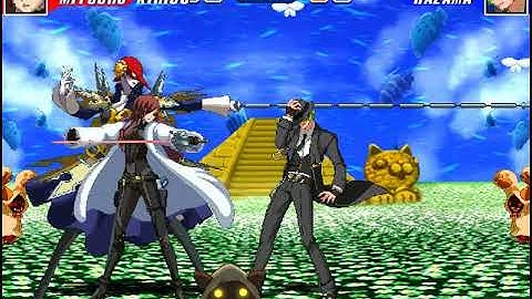 Mitsuru/Kirijo vs Hazama   Blazblue Cross Tag Battle [MUGEN]