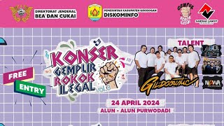 Konser Gempur Rokok Ilegal 2024 Pemerintah Kabupaten Grobogan Bersama Gildcoustic ( GILGA SAHID )