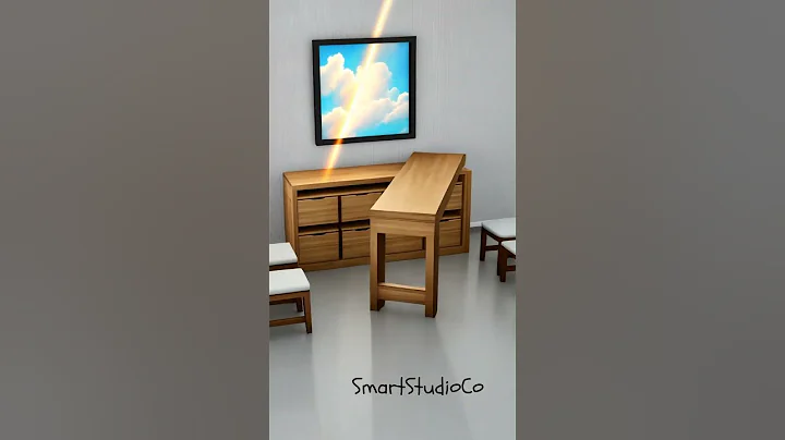 Smart Furniture | Hidden Chairs with Expanding Table #SmartStudioCo #youtube #shortsfeed #shorts