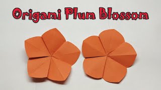 How to make paper Plum Blossom - origami Plum Blossom - DIY paper Plum Blossom