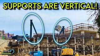 Fast and Furious Roller Coaster Track & Supports Go Vertical! Universal Studios Hollywood Update!