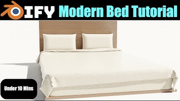 How to make a Bed in 5 mins using Cloth Simulation | Blender 2.9 Cycles