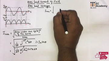 #127 rms Load current and rms load voltage of Full wave rectifier || EC Academy