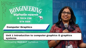 CSE 5th Sem|Computer Graphics |Unit 1Introduction to computer graphics & graphics systems|IN BENGALI