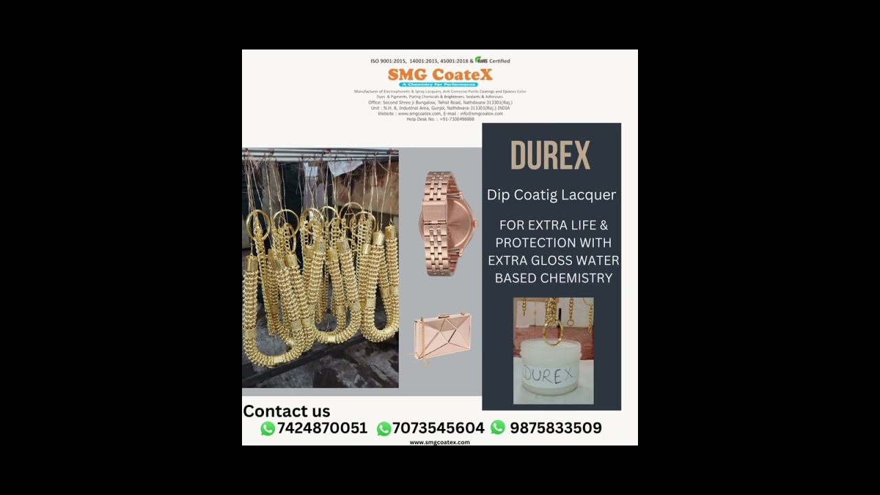 Dip Coating lacquer for your products || Anti tarnish lacquer || Deep Coating lacquer