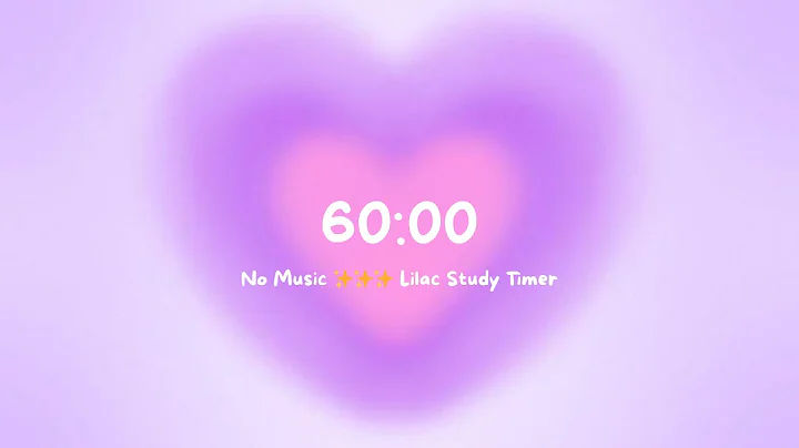 60 minutes Lilac study timer for deep focus & productivity 💜Aesthetic Focus Countdown ⏱️