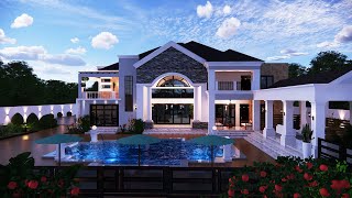 Stunning 6 Bedroom Mansion Design  ID9043