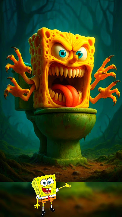 Spongebob's team becomes a skibidi toilet 😱💥 #shorts #spongebob #cartoon #memes #ghost #horror