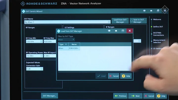 R&S ZNA Vector Network Analyzer - Unique DUT centric operation