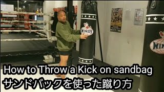 サンドバックを使った基本の蹴り方 How to Throw a Kick on sandbag