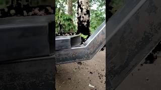 angle cutting technique for roof frames for canopies tricks #welding #diy #shorts #howto #weld#reels