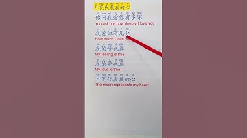 Thumbnail of Learn Chinese via the song “the moon represents my heart “