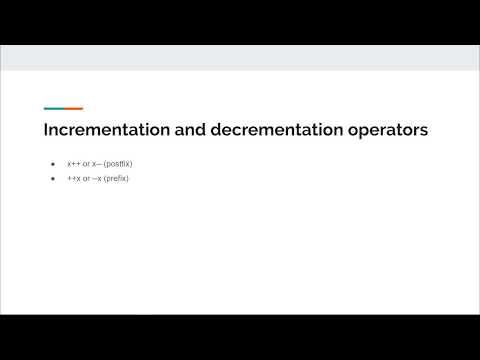 Java for Beginners - Module 4 Operators - Incrementation and decrementation operators