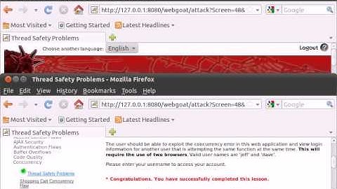 WebGoat v5.3 - Concurrency - Thread Safety Problems