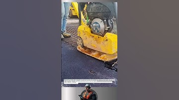 Powerful Asphalt Compaction! Plate Compactor in Action! #roadwork  #asphalt  #constructionlife