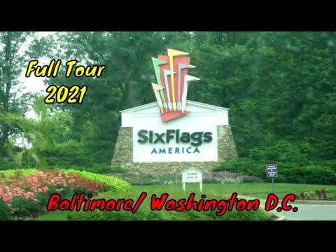 Video: Six Flags America and Hurricane Harbor nær Washington, D.C