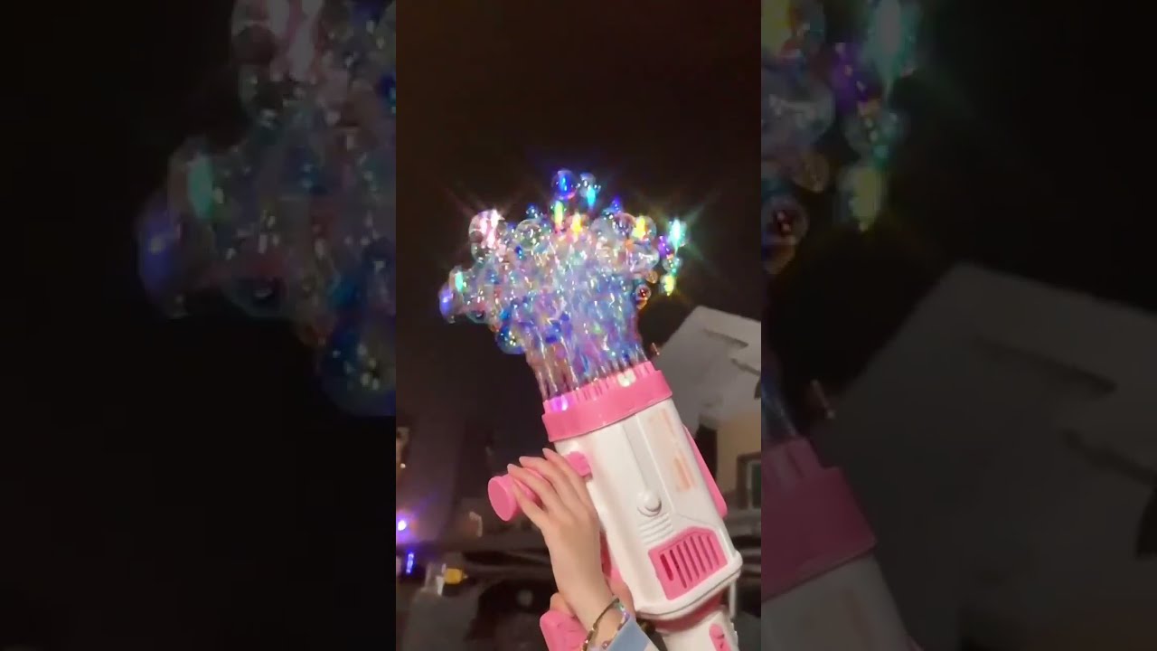Rocket Launcher Bubble Gun Automatic Flashing 