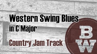 Western Swing Blues in C | Country Backing Track | C Major 168 BPM