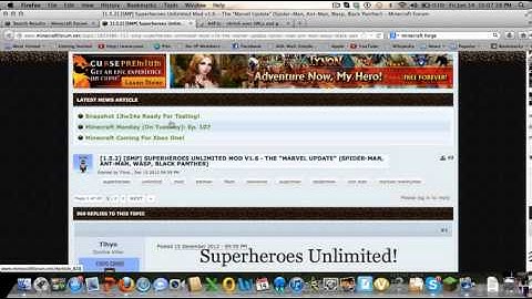 Unlimited Heroes Tutorial v.16: Mac (1.5.2)-Forge Mod Loader.