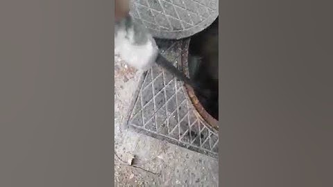 Thông tắc cống nghẹt dãy phòng trọ bằng máy áp lực nước - Hoàng Long #thongcongnghetquan1 #shorts