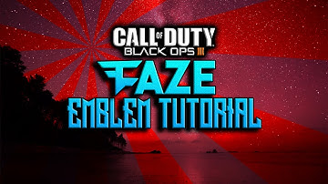 FaZe Clan Logo Emblem Tutorial: COD Black Ops 3 Emblem Tutorial! FaZe Emblem Bo3.
