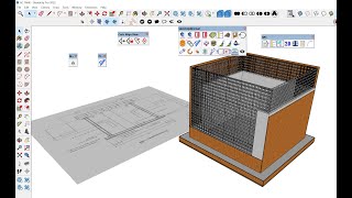 SketchUp BIM tips and tricks - วิธีการสร้างผนังคอนกรีตเสริมเหล็กด้วย Special Steel