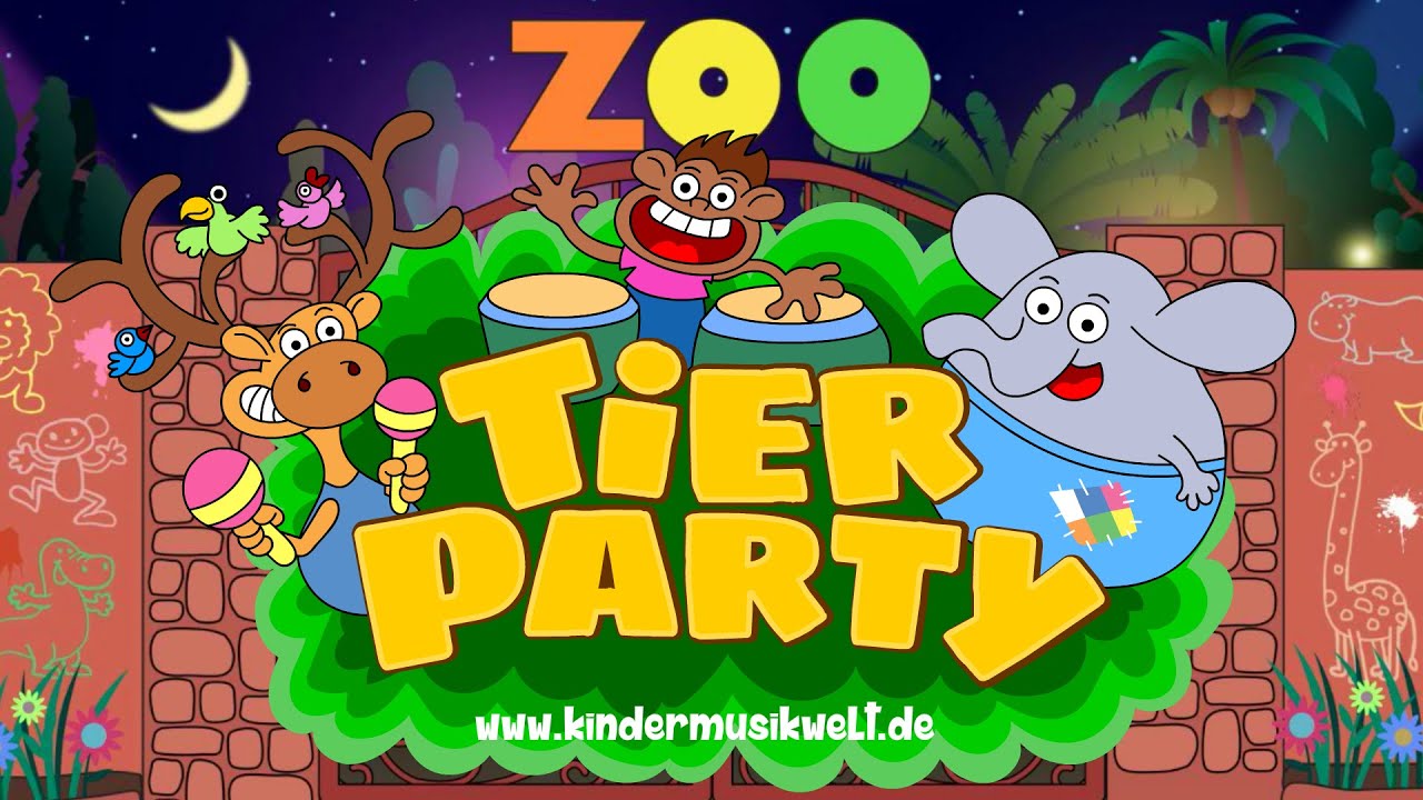 Im Zoo Im Zoo Im Zoo Lied Tierparty Lied | lustige Tiere im Zoo | Kinderlied zum Mitsingen