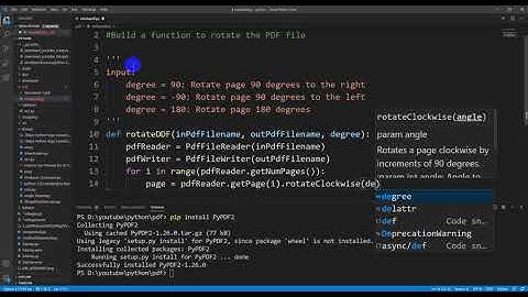 Rotate a PDF file in Python