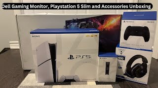 Dell Gaming Monitor + PS5 and accessories unboxing