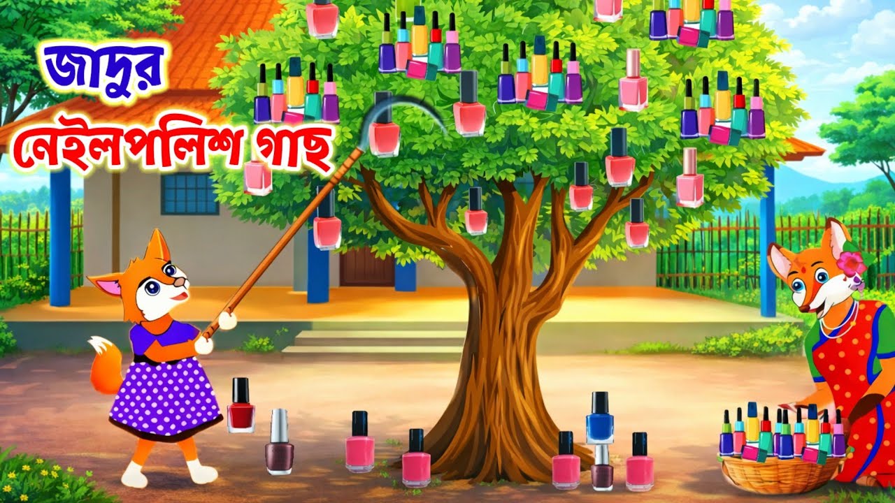 🌈 জাদুর নেলপলিশ গাছ! রঙ লাগালেই বদলে যায় জীবন 😲 | Magical Nail Polish Tree | Bangla Cartoon 