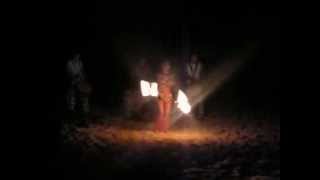 Y Mexican Mayan Fire Dancer On The Beach At Valentin Imperial Maya
