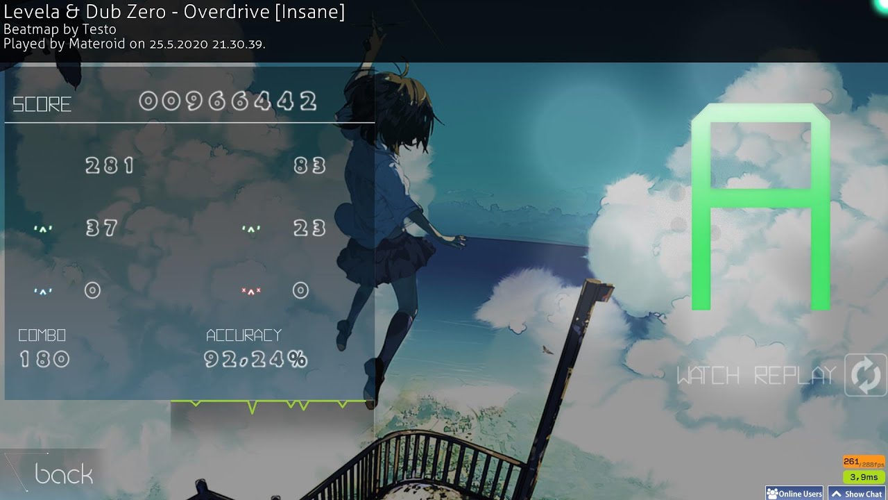 osu! Levela & Dub Zero - Overdrive [Insane] 0 92.24% - YouTube