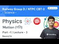 Physics | Motion | Part - 1 | Science | Railway Group D & NTPC CBT-2 | Neeraj Sir