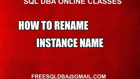 How to Rename Sql Server