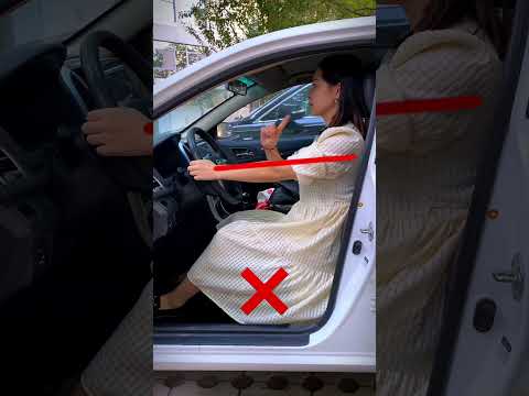 The correct sitting posture for driving a car!