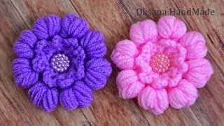 Цветы крючком. Мастер класс. Flowers crochet. Pattern.