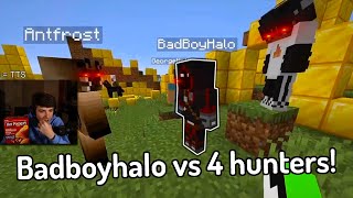 karljacobs React To Badboyhalo Vs 4 Hunters! \\\\ Minecraft Manhunt Dream vs 4 Hunters Extra Scenes