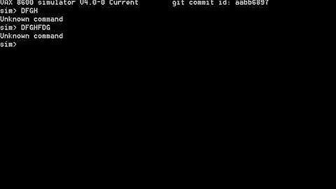 DEC VAX8600 VAX 8600 STARTSCREEN COMPUTER SIMULATION SIMULATOR EMULATOR