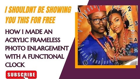 How to make an Acrylic Frameless Picture with Functional Clock  #diyartprojects #framelessglass