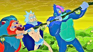 Rick and Morty Season 9 | Rick, Morty and the Other Inmates vs Elderbark Fight