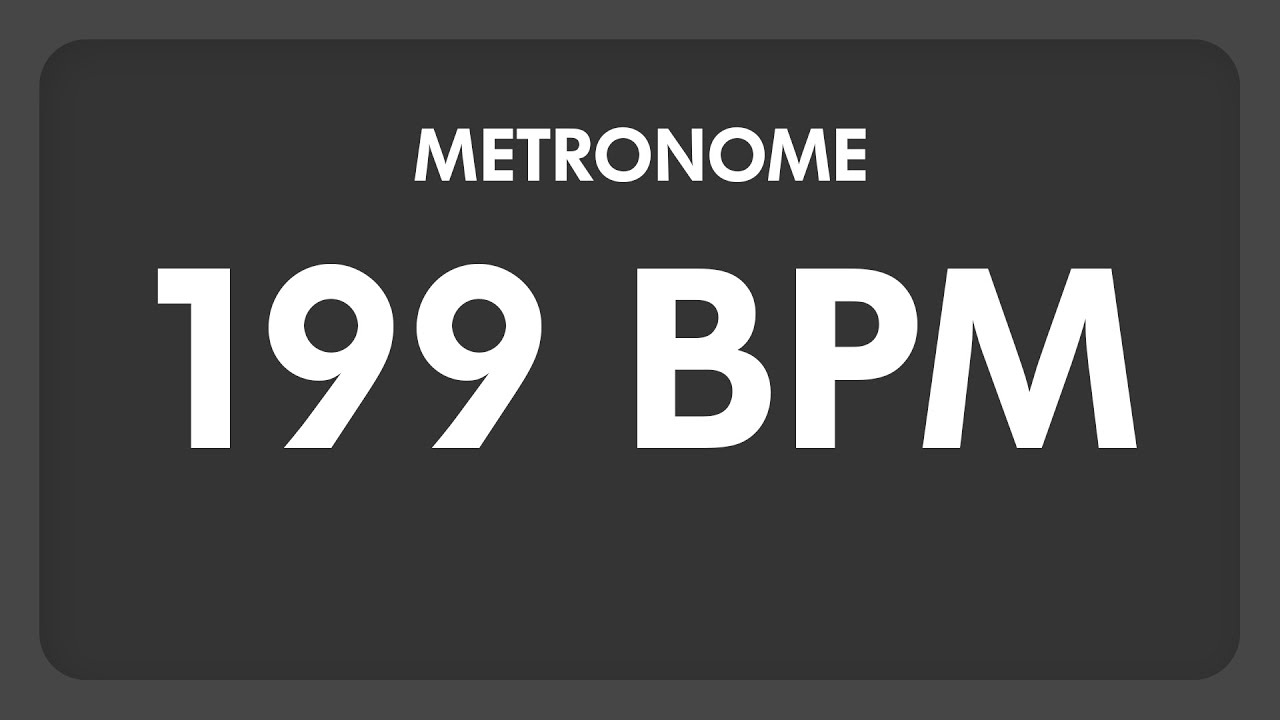 199 BPM Metronome YouTube