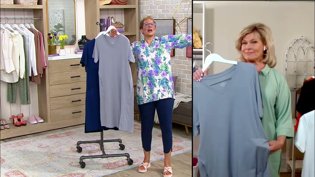 Cuddl Duds Cotton Core VNeck Dress on QVC YouTube