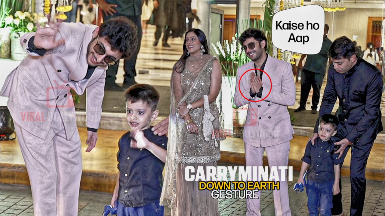 Carryminati Humbleness with Family arrives at Reception | Media के सामने जोड़ा हाथ | Iconic Dialogue