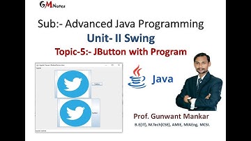 Topic-5 JButton with Program. | Advanced JAVA Programming #AJP | Unit-II #JavaSwing #MSBTE