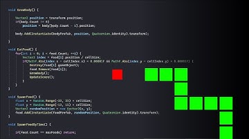 Coding a snake game in Unity - No talking